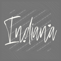 Indiana Sketched Script Hearts in Off-white Digital Design, PNG