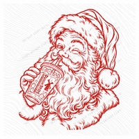 Dutch Bros Santa Digital Design, PNG