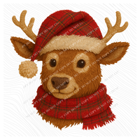 Reindeer Plaid Knit Digital Download, PNG