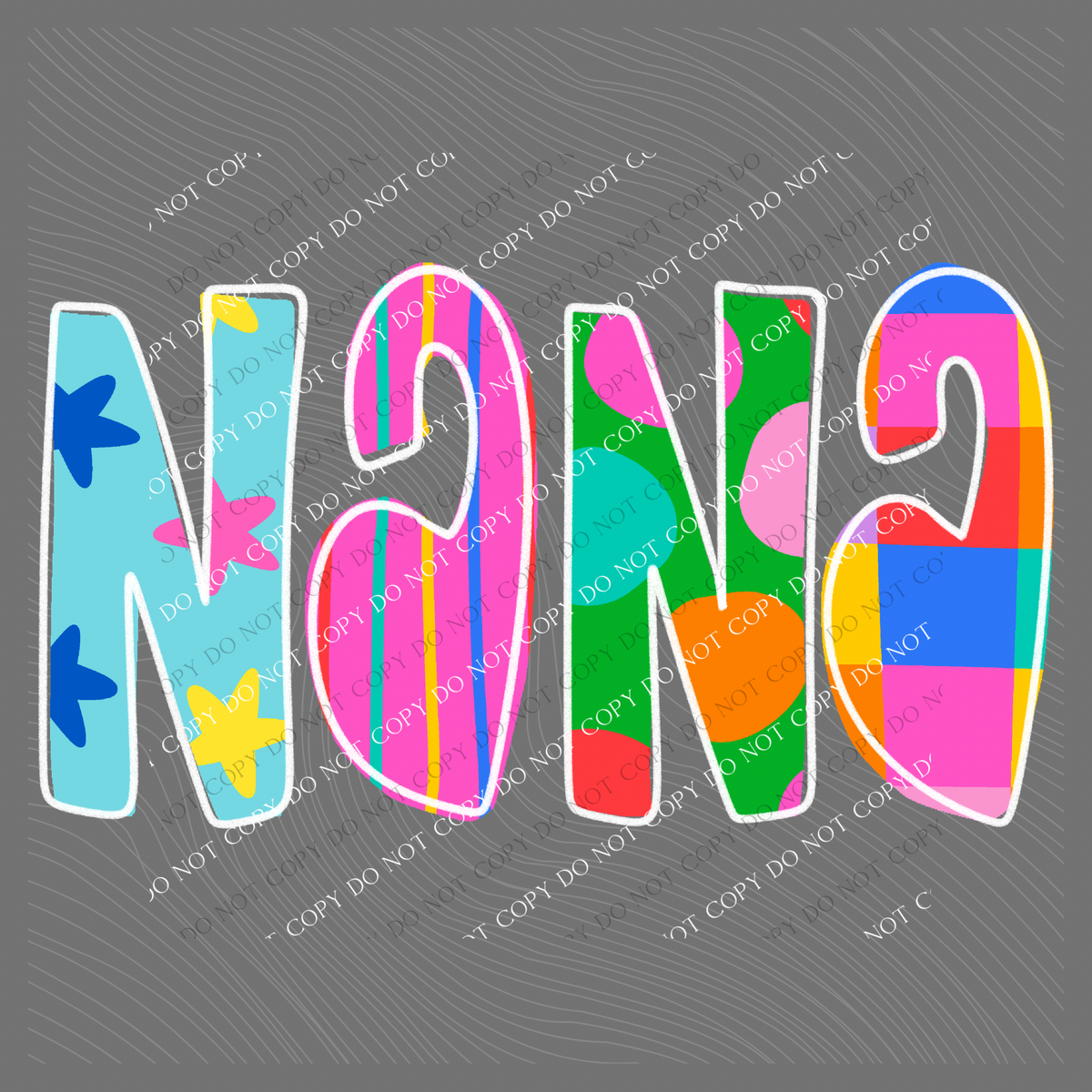 Nana Color Pop Doodle Digital Design, PNG