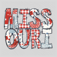 Missouri Doodle Patch & Glitter Digital Design, PNG