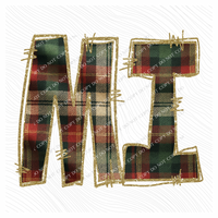Michigan Glitter & Plaid Digital Download, PNG
