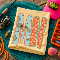 MN Minnesota Bass Fishing Polka Dot Gingham Outline Digital Design, PNG