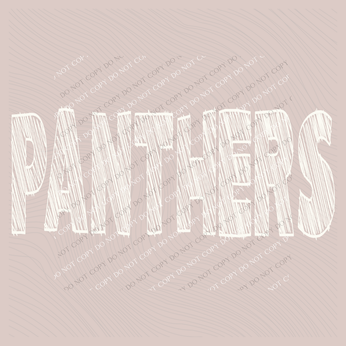 Panthers Scribble in Cream White Digital Design, PNG