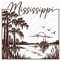 States Nature Scenery Silhouette (includes both brown & cream with purchase) Digital Design, PNG
