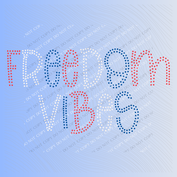 Freedom Vibes Polka Dots in Red, White & Blue Patriotic Digital Design, PNG