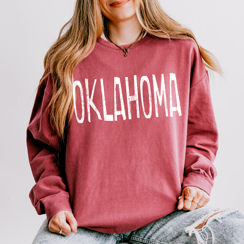 Oklahoma Rough in White Digital Design, PNG