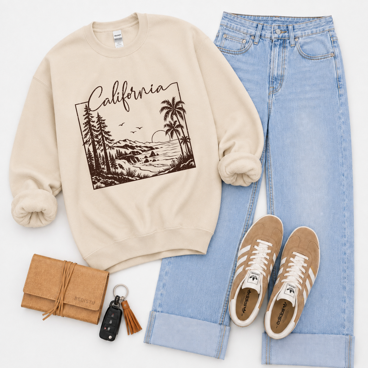 States Nature Scenery Silhouette (includes both brown & cream with purchase) Digital Design, PNG