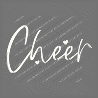 Cheer Sketched Script Hearts in Off-white Digital Design, PNG