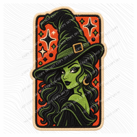 Witch Halloween Chenille Patch Digital Design, PNG