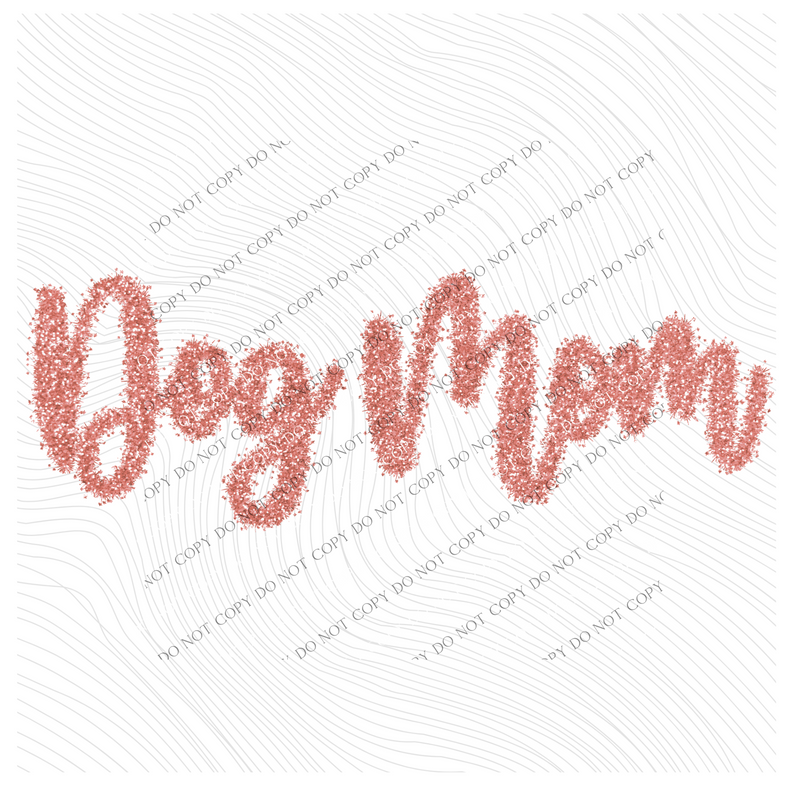 Dog Mom Tinsel Script Coral Digital Design, PNG