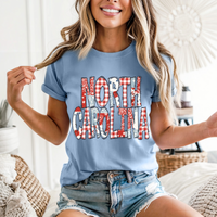 North Carolina Doodle Patch & Glitter Digital Design, PNG