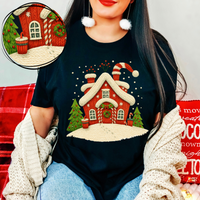 Christmas House Knitted Digital Download, PNG