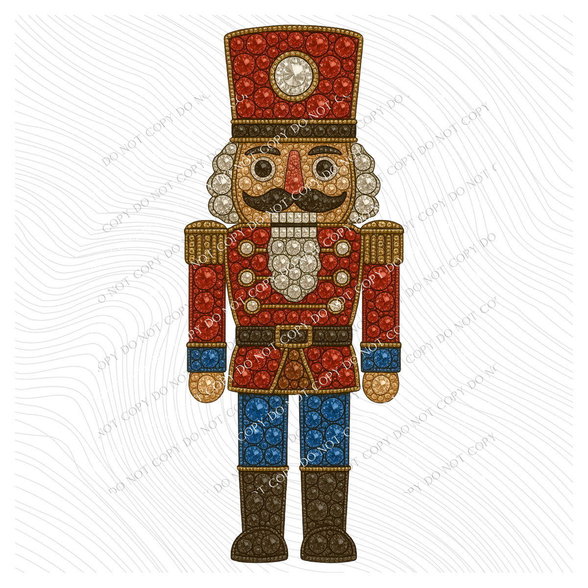 Nutcracker Rhinestone 3D Digital Download, PNG