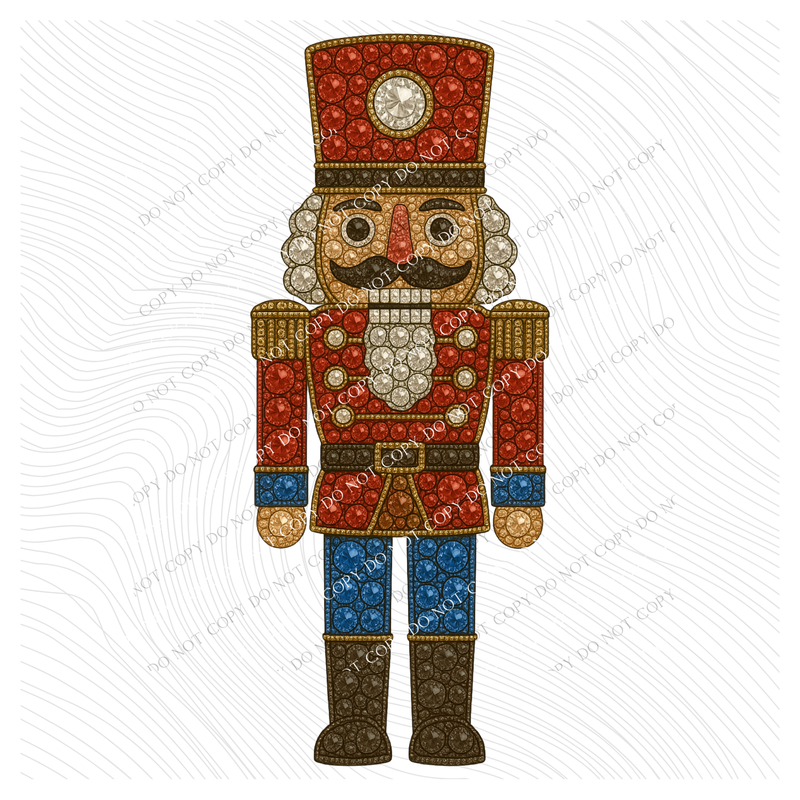 Nutcracker Rhinestone 3D Digital Download, PNG
