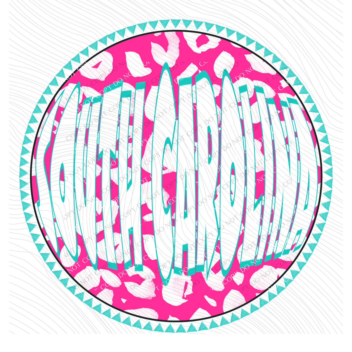 South Carolina Groovy Leopard Shadow & Non Shadow (both included) Cutout in Pink & Teal Digital Design, PNG