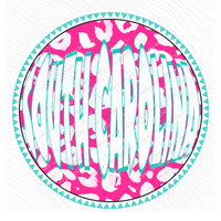 South Carolina Groovy Leopard Shadow & Non Shadow (both included) Cutout in Pink & Teal Digital Design, PNG