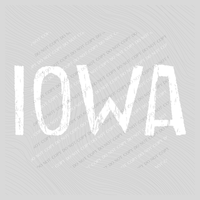 Iowa Rough in White Digital Design, PNG