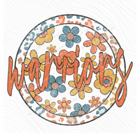 Warriors Boho Floral Leopard Circle Includes Both Transparent & Non Transparent Digital Design, PNG