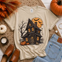 Spooky Haunted  Halloween House Sketch Digital Design, PNG