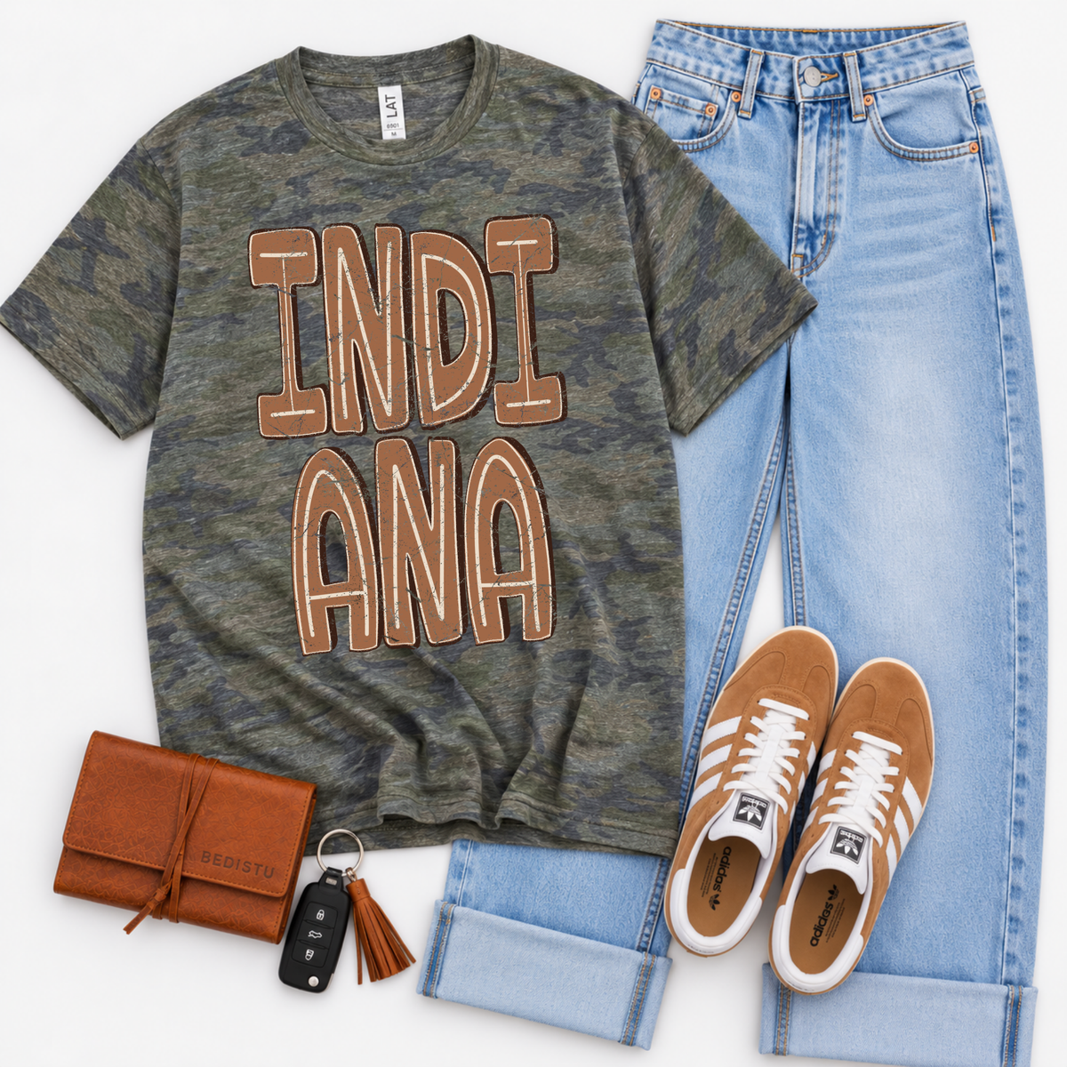 Brown Distressed Shadow States Digital Design, PNG