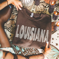 Louisiana Scribble in Cream White Digital Design, PNG