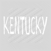 Kentucky Rough in White Digital Design, PNG