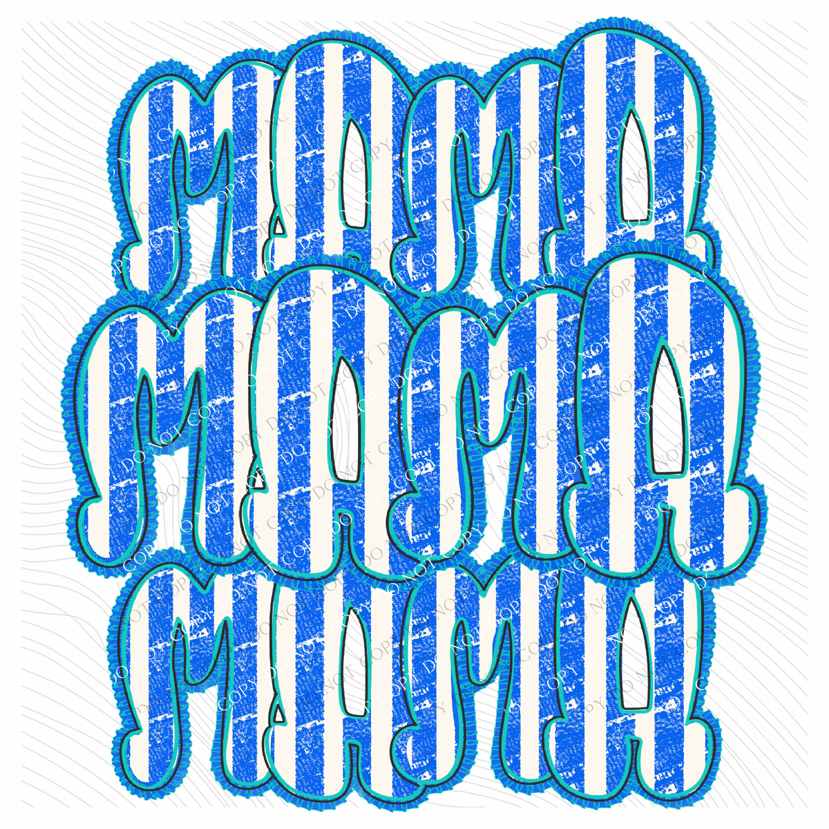 Mama Stacked Ruffles & Stripes Digital Design, PNG