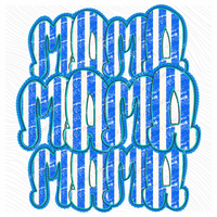 Mama Stacked Ruffles & Stripes Digital Design, PNG