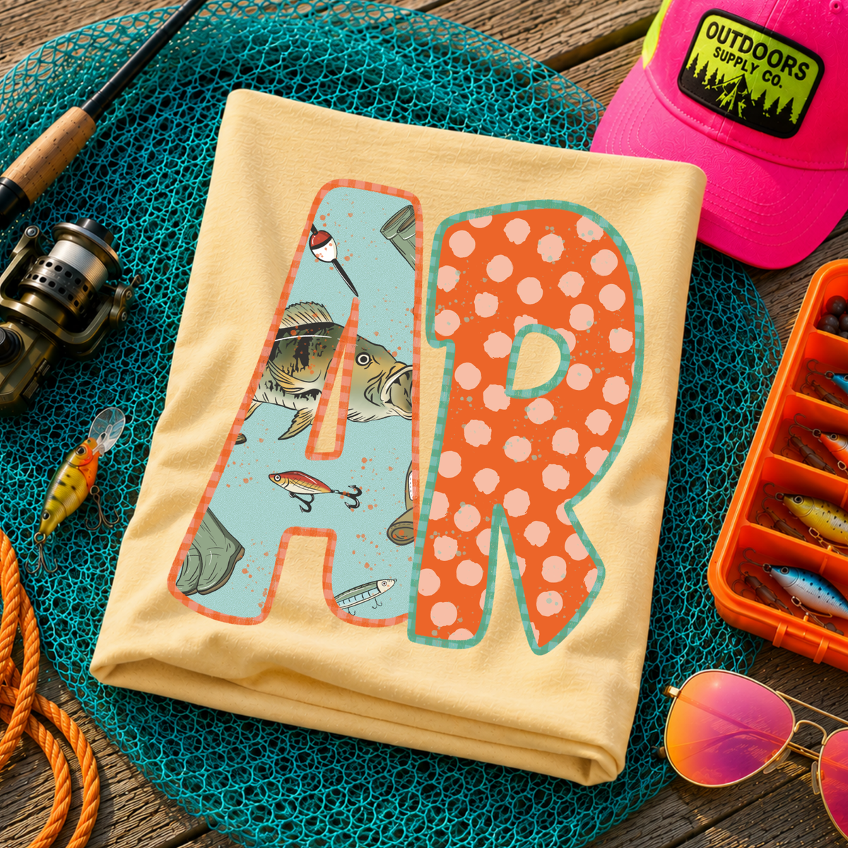 AR Arkansas Bass Fishing Polka Dot Gingham Outline Digital Design, PNG