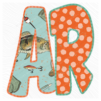 AR Arkansas Bass Fishing Polka Dot Gingham Outline Digital Design, PNG