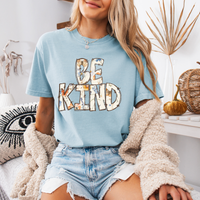Be Kind Doodle Floral Glitter Digital Design, PNG