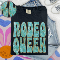 Rodeo Queen Turquoise & Glitter Digital Design, PNG