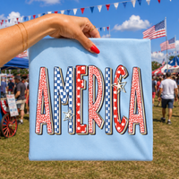 America Leopard, Checkers, Stars & Glitter Patriotic Digital Design, PNG