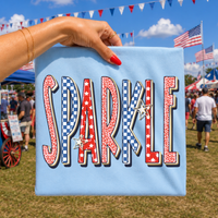 Sparkle Leopard, Checkers, Stars & Glitter Patriotic Digital Design, PNG