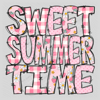 Sweet Summer Time Strawberry Doodle Patch Digital Design, PNG