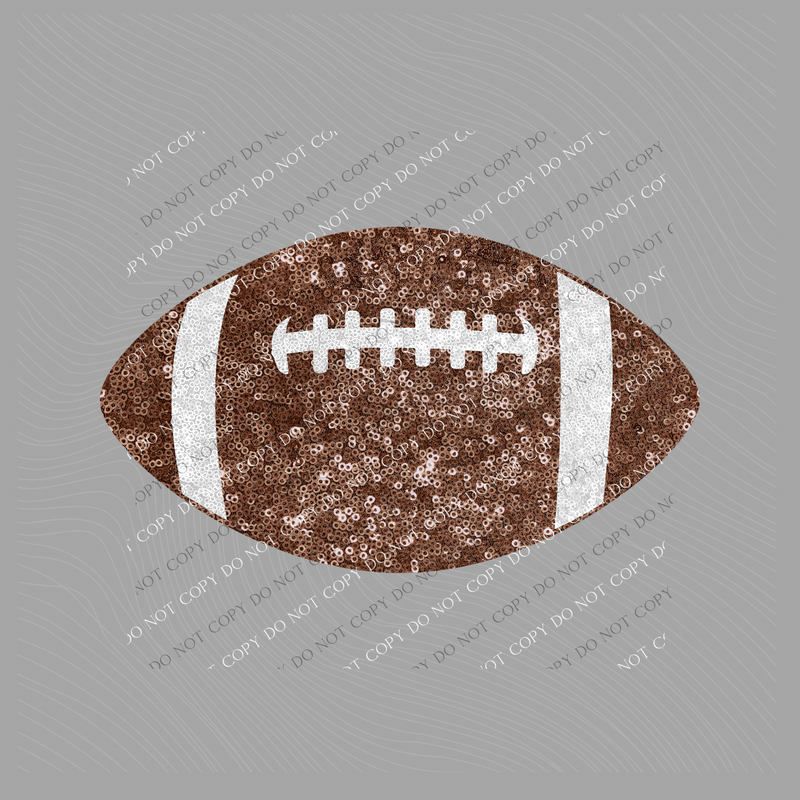 Football in Faux Sequin Digital Design, PNG