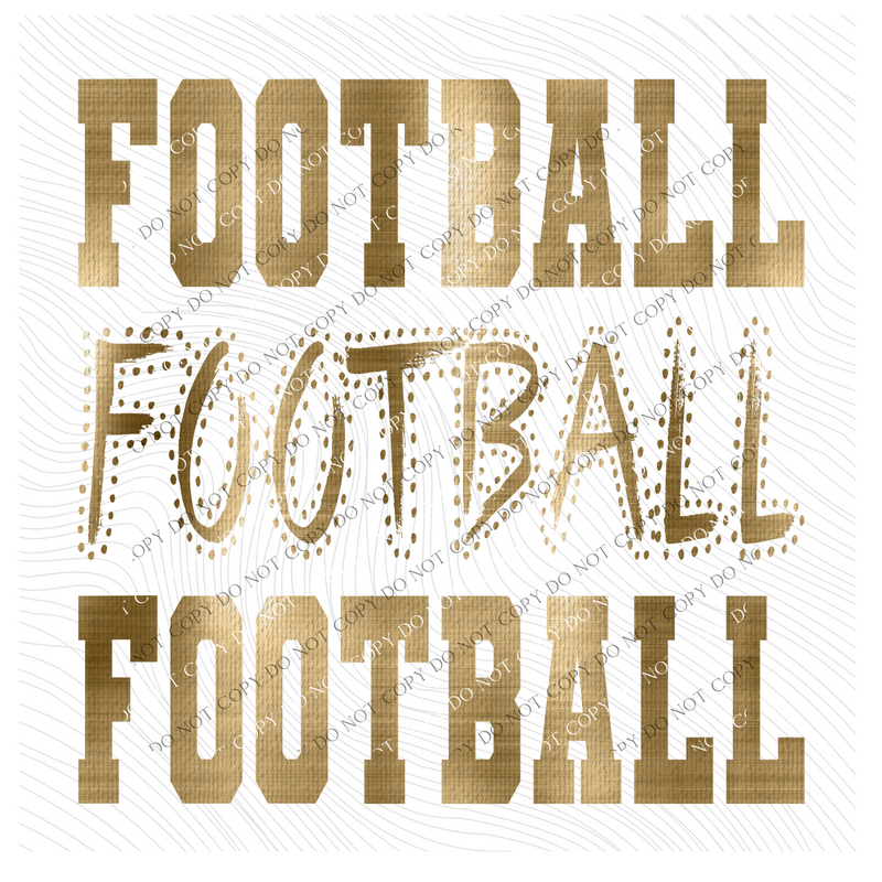 Football Varsity Polka Dot Texture Foil Gold Digital Design, PNG