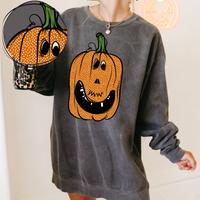 Cute Polka Dot Pumpkin Digital Design, PNG