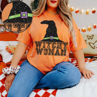 Witchy Woman Glitter Witch Hat Digital Design, PNG