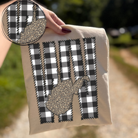 West Virginia WV Stitched Buffalo Plaid & Leopard State Patch Digital Design, PNG