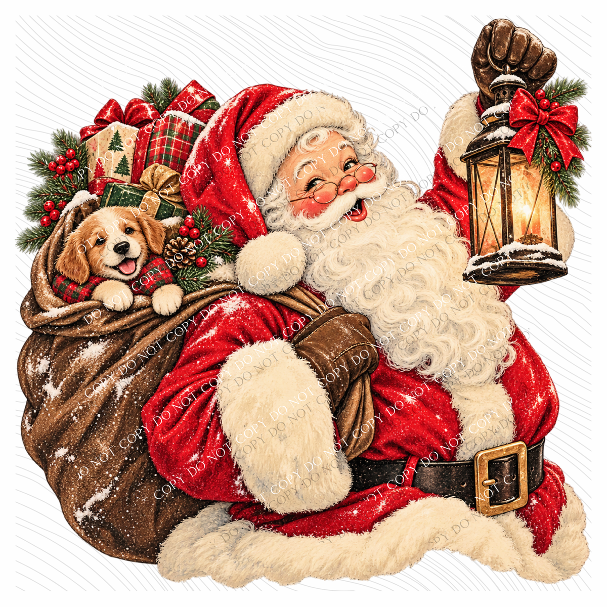 Toy Time Vintage Santa Digital Design, PNG