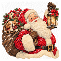 Toy Time Vintage Santa Digital Design, PNG
