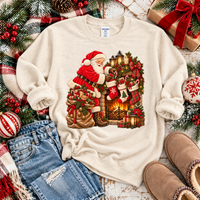Stocking Stuffer Vintage Santa Digital Design, PNG