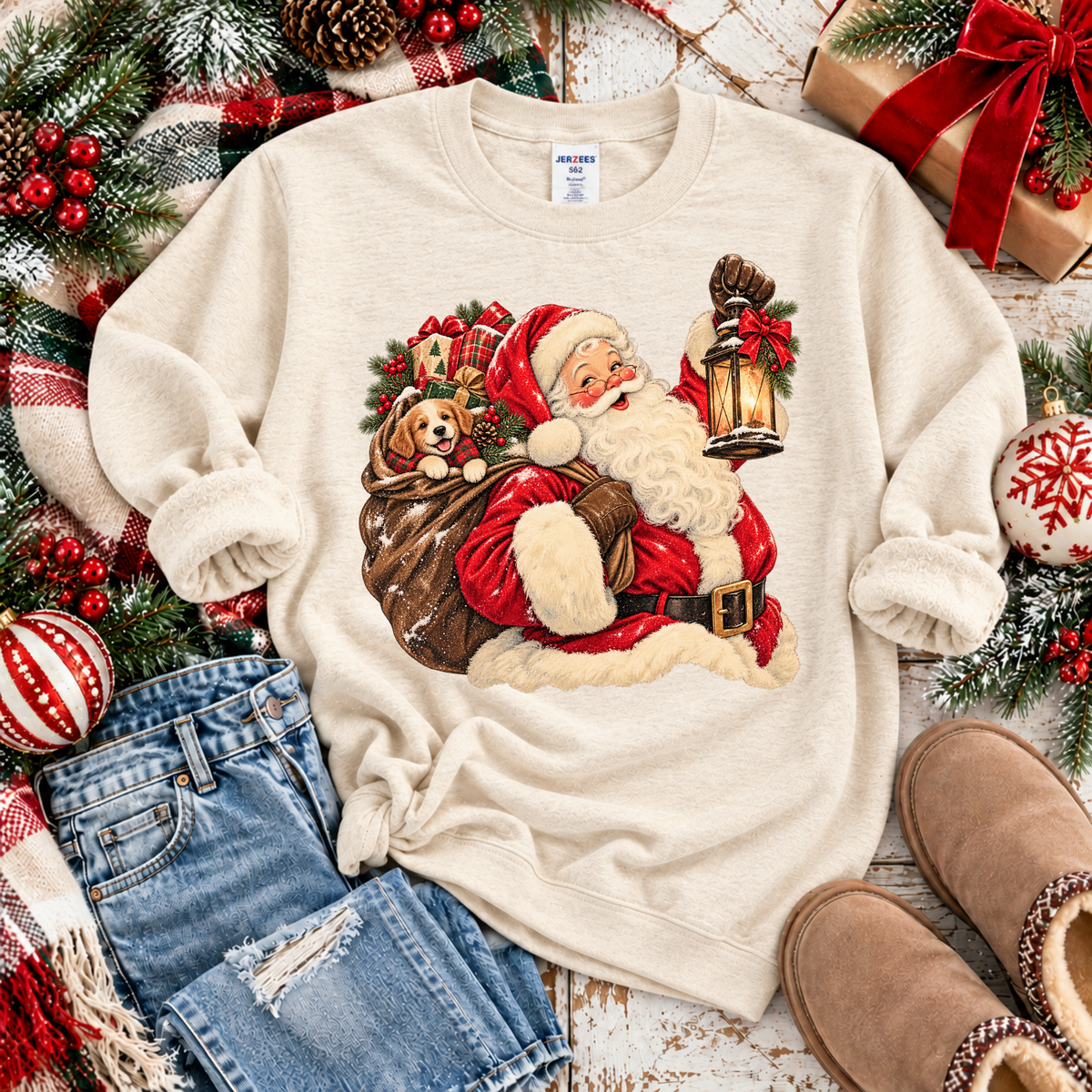 Toy Time Vintage Santa Digital Design, PNG