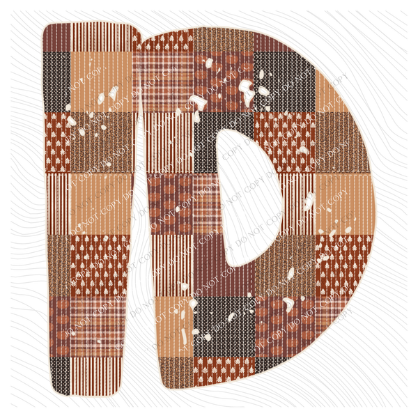 ID Idaho Autumn Pumpkins Quilted Distressed Digital Design in Browns, PNG