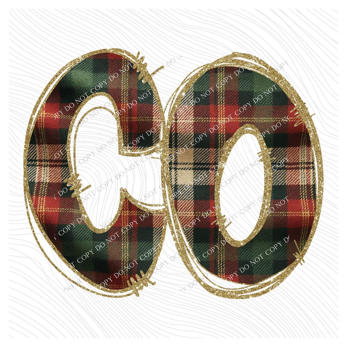 CO Colorado Glitter & Plaid Digital Download, PNG