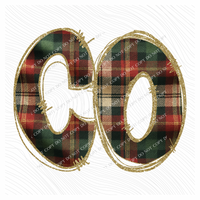CO Colorado Glitter & Plaid Digital Download, PNG