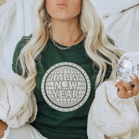 Happy New Year Silver Diamond Disco Ball Digital Download, PNG