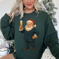 Tartan Plaid Cheers from Santa Digital Download, PNG